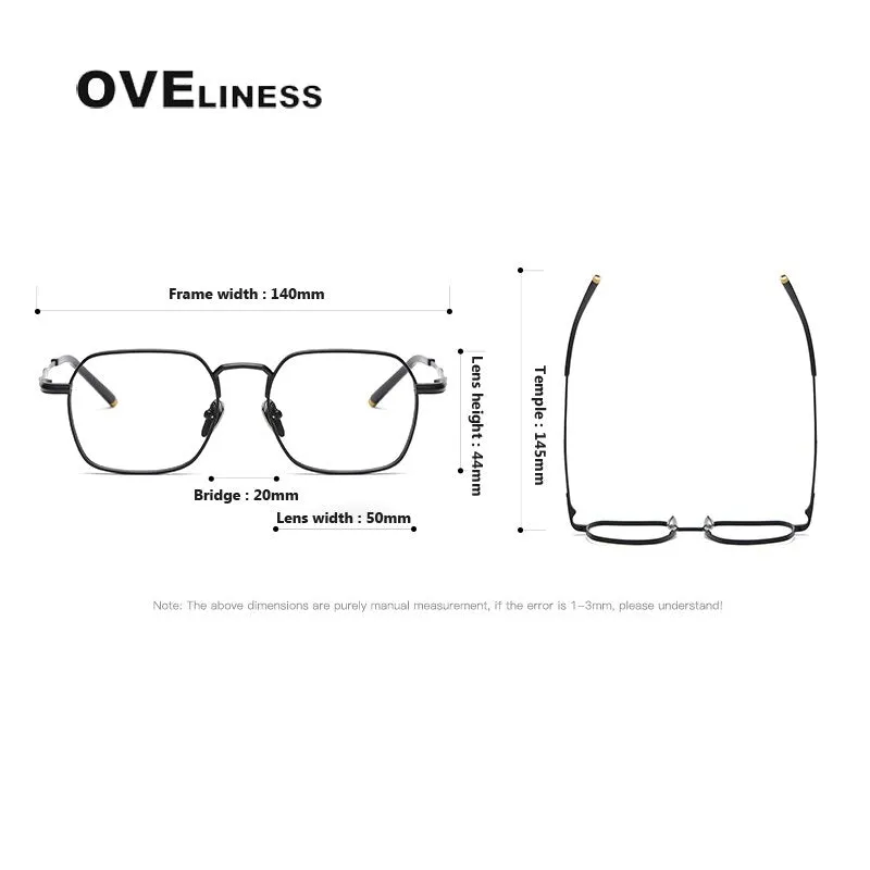 Oveliness Unisex Full Rim Irregular Square Titanium Eyeglasses Capeua