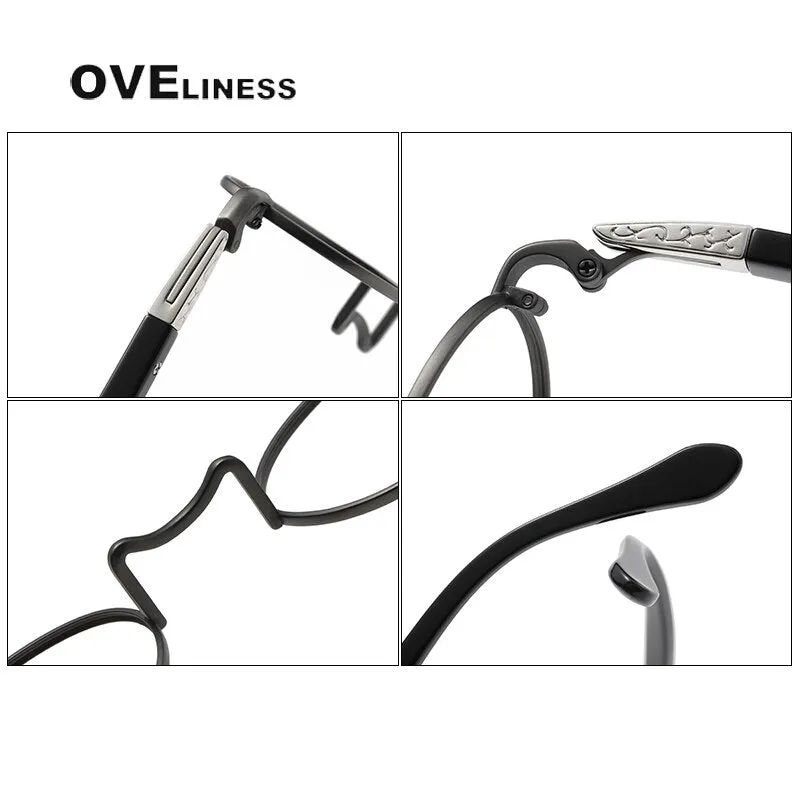 Oveliness Unisex Full Rim Oval Acetate Titanium Eyeglasses Ks119