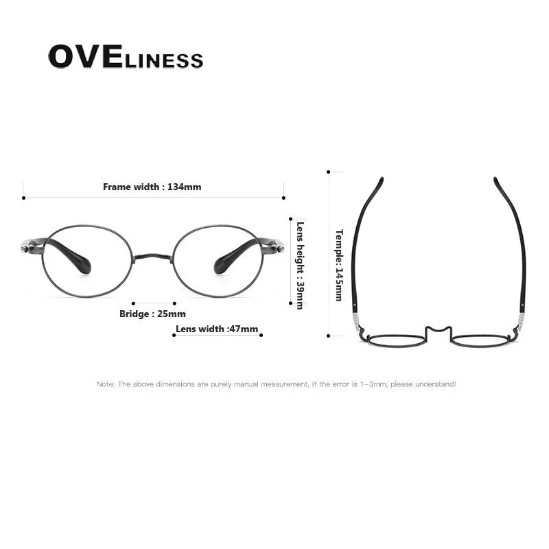Oveliness Unisex Full Rim Oval Acetate Titanium Eyeglasses Ks119