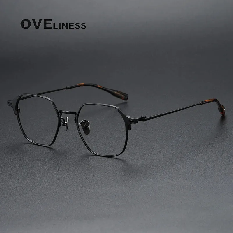 Oveliness Unisex Full Rim Polygon Titanium Eyeglasses 8110