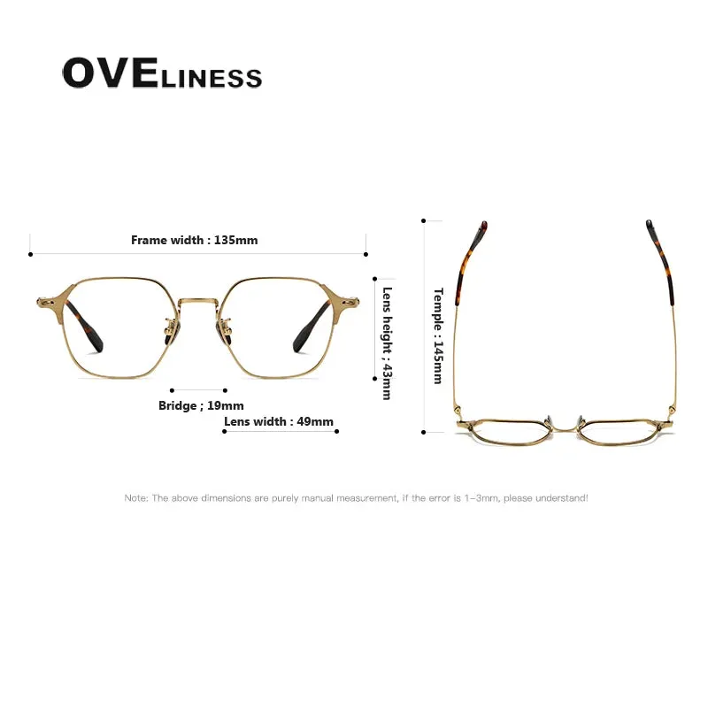 Oveliness Unisex Full Rim Polygon Titanium Eyeglasses 8110