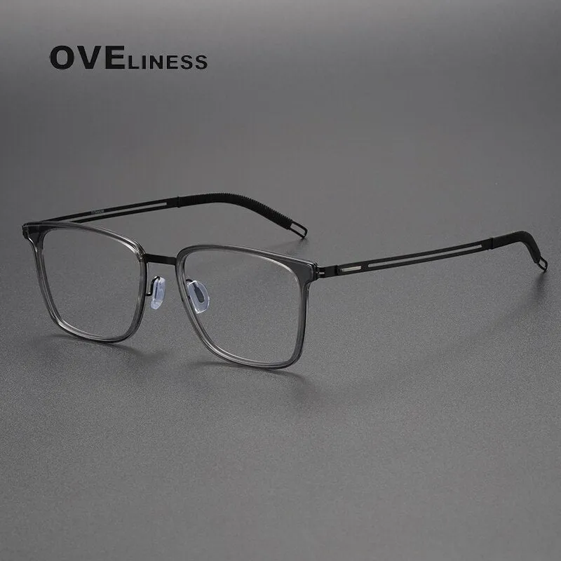Oveliness Unisex Full Rim Square Screwless Titanium Eyeglasses 8202305