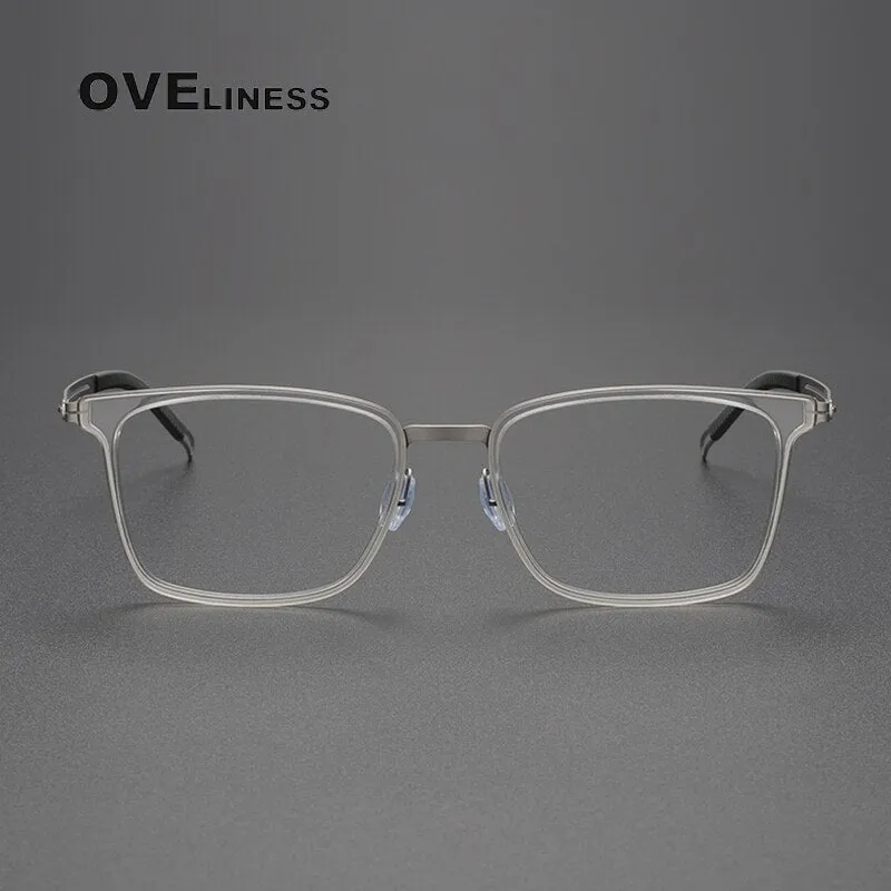 Oveliness Unisex Full Rim Square Screwless Titanium Eyeglasses 8202305