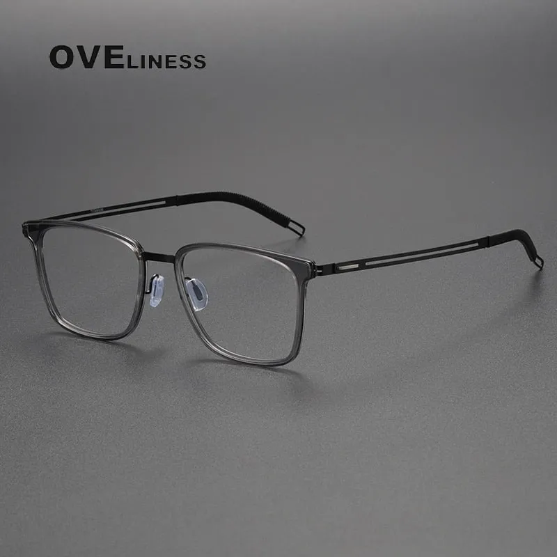 Oveliness Unisex Full Rim Square Screwless Titanium Eyeglasses 8202305
