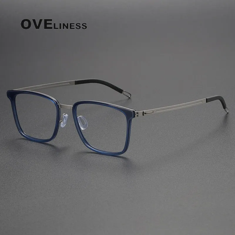 Oveliness Unisex Full Rim Square Screwless Titanium Eyeglasses 8202305
