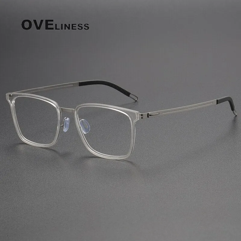 Oveliness Unisex Full Rim Square Screwless Titanium Eyeglasses 8202305