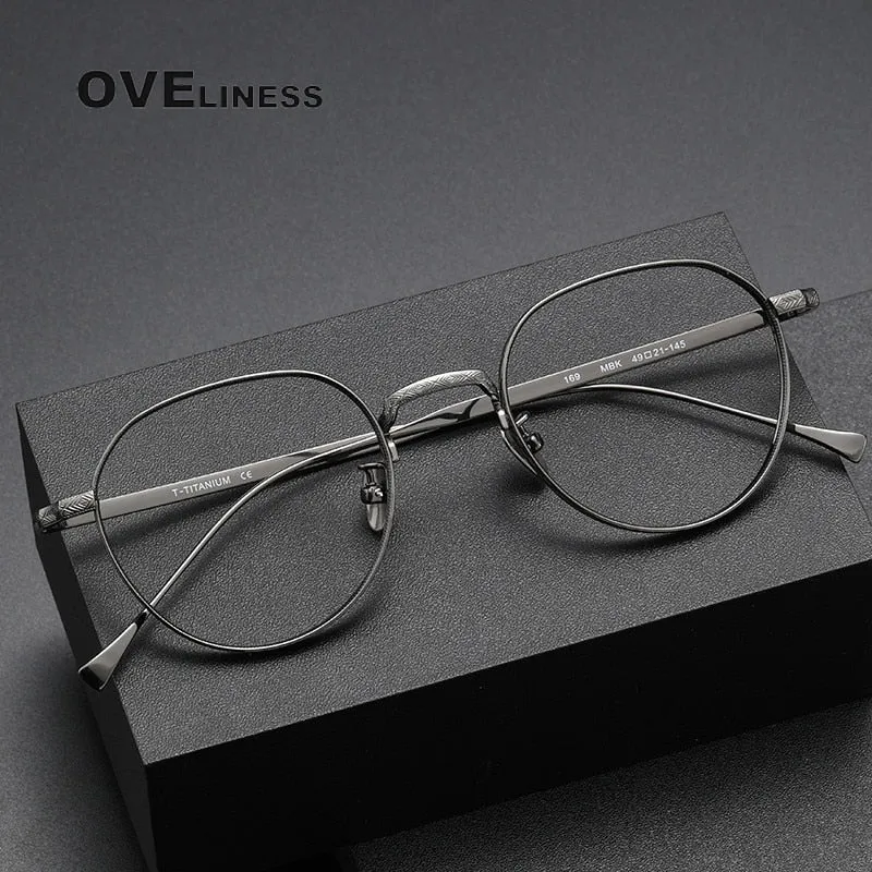 Oveliness Unisex Full Rim Square Titanium Eyeglasses 169