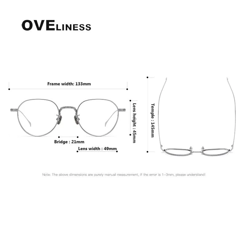 Oveliness Unisex Full Rim Square Titanium Eyeglasses 169