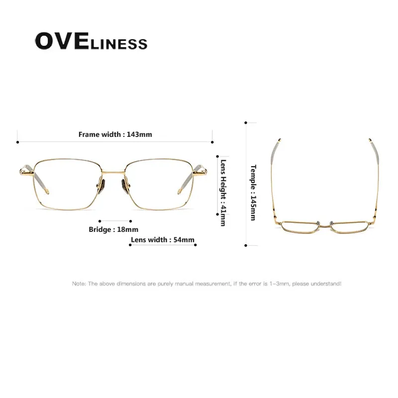 Oveliness Unisex Full Rim Square Titanium Eyeglasses 4118