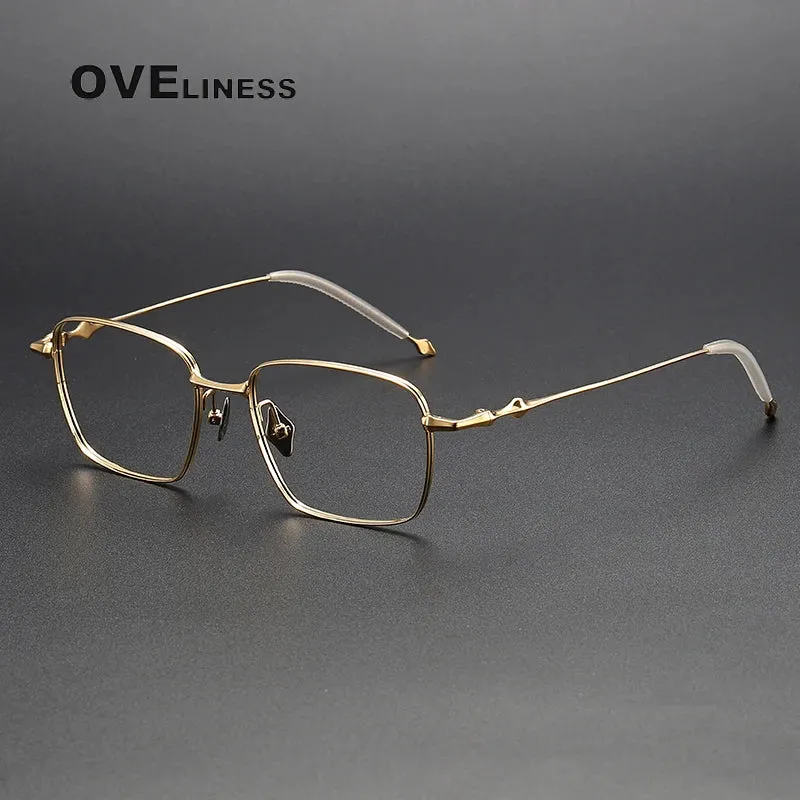 Oveliness Unisex Full Rim Square Titanium Eyeglasses 4118