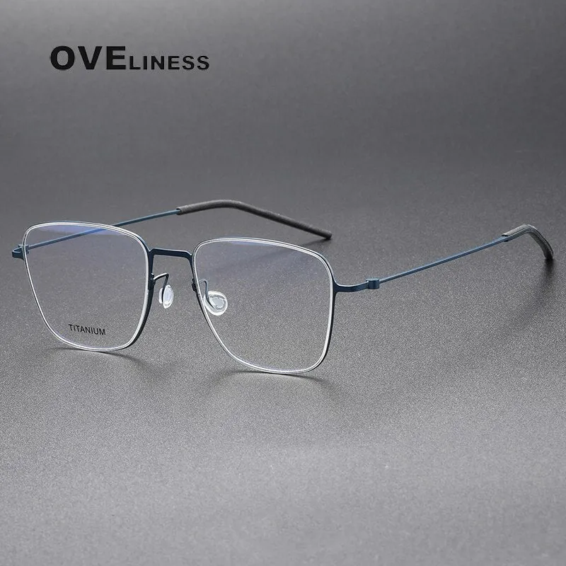 Oveliness Unisex Full Rim Square Titanium Eyeglasses 5506