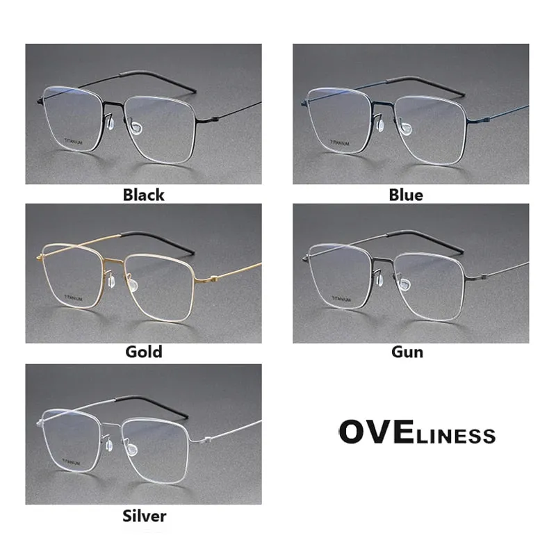 Oveliness Unisex Full Rim Square Titanium Eyeglasses 5506