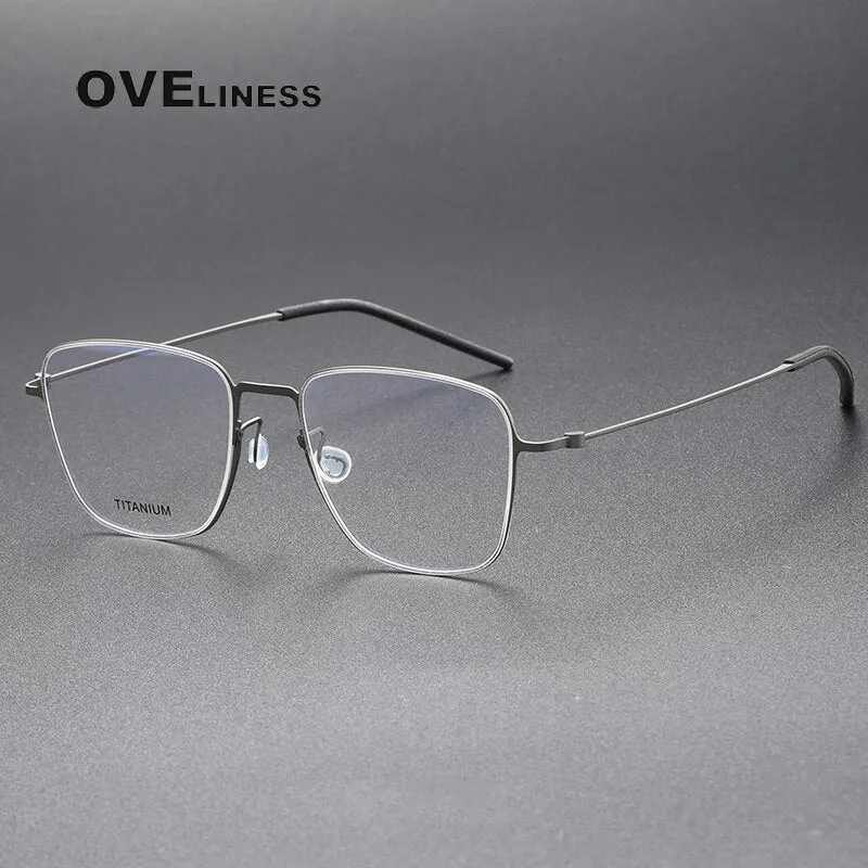 Oveliness Unisex Full Rim Square Titanium Eyeglasses 5506