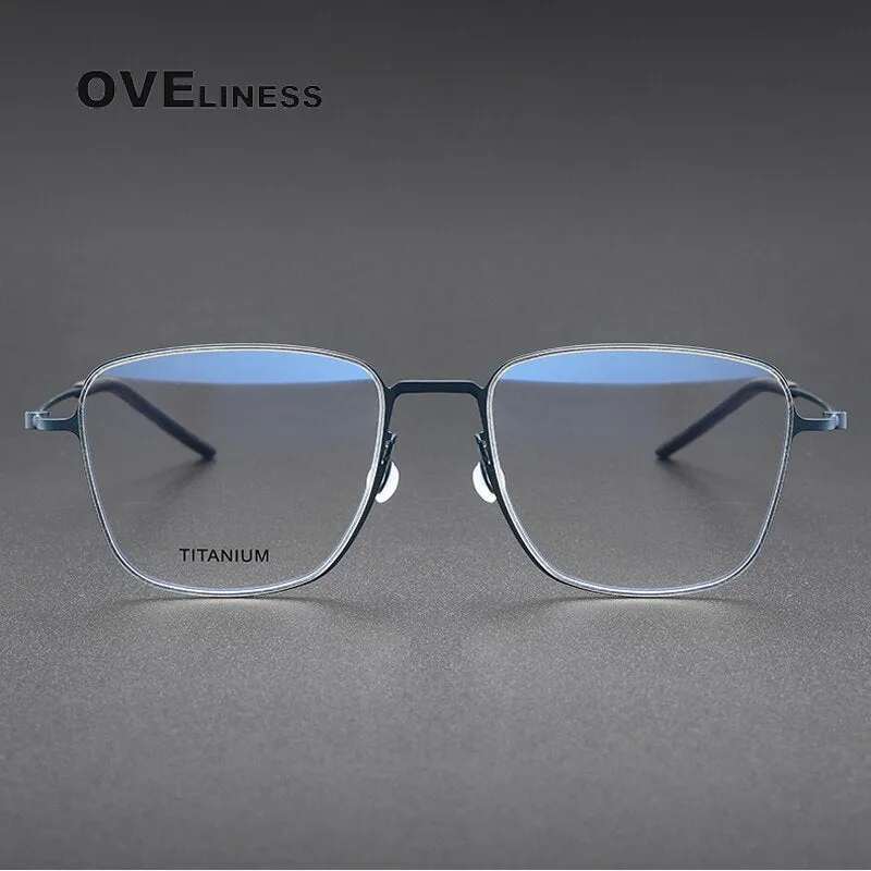 Oveliness Unisex Full Rim Square Titanium Eyeglasses 5506