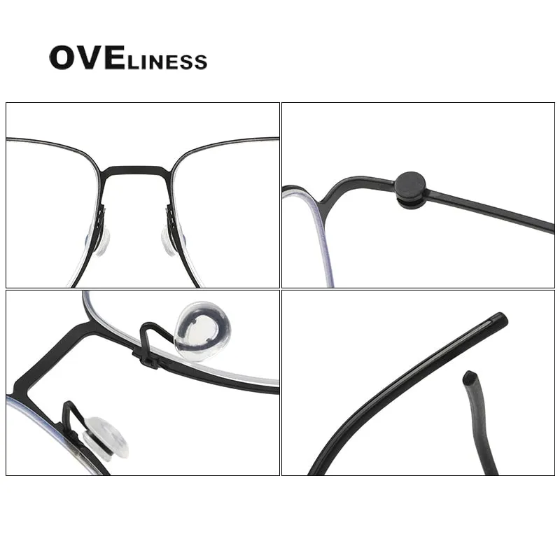 Oveliness Unisex Full Rim Square Titanium Eyeglasses 5506