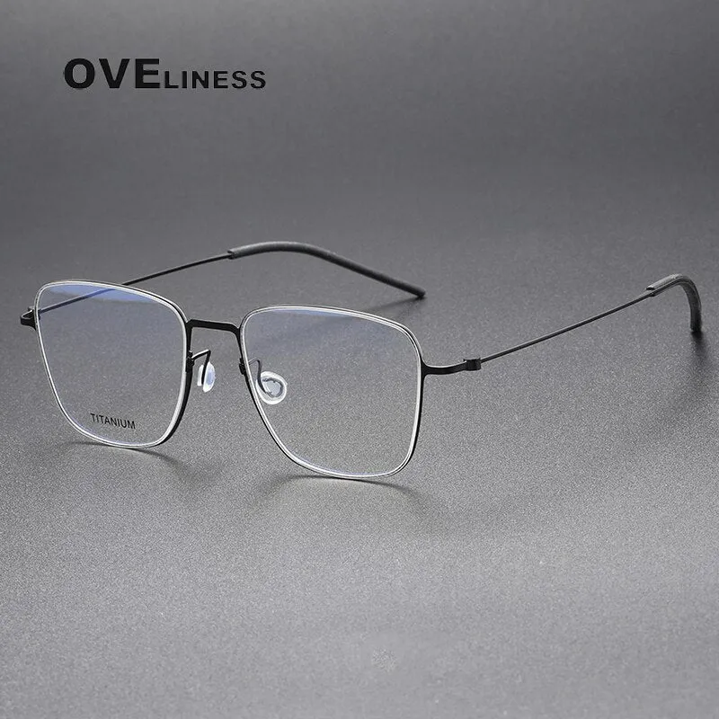 Oveliness Unisex Full Rim Square Titanium Eyeglasses 5506