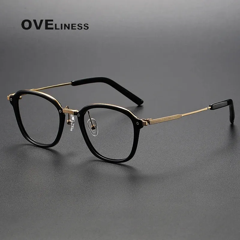Oveliness Unisex Full Rim Square Titanium Eyeglasses M109