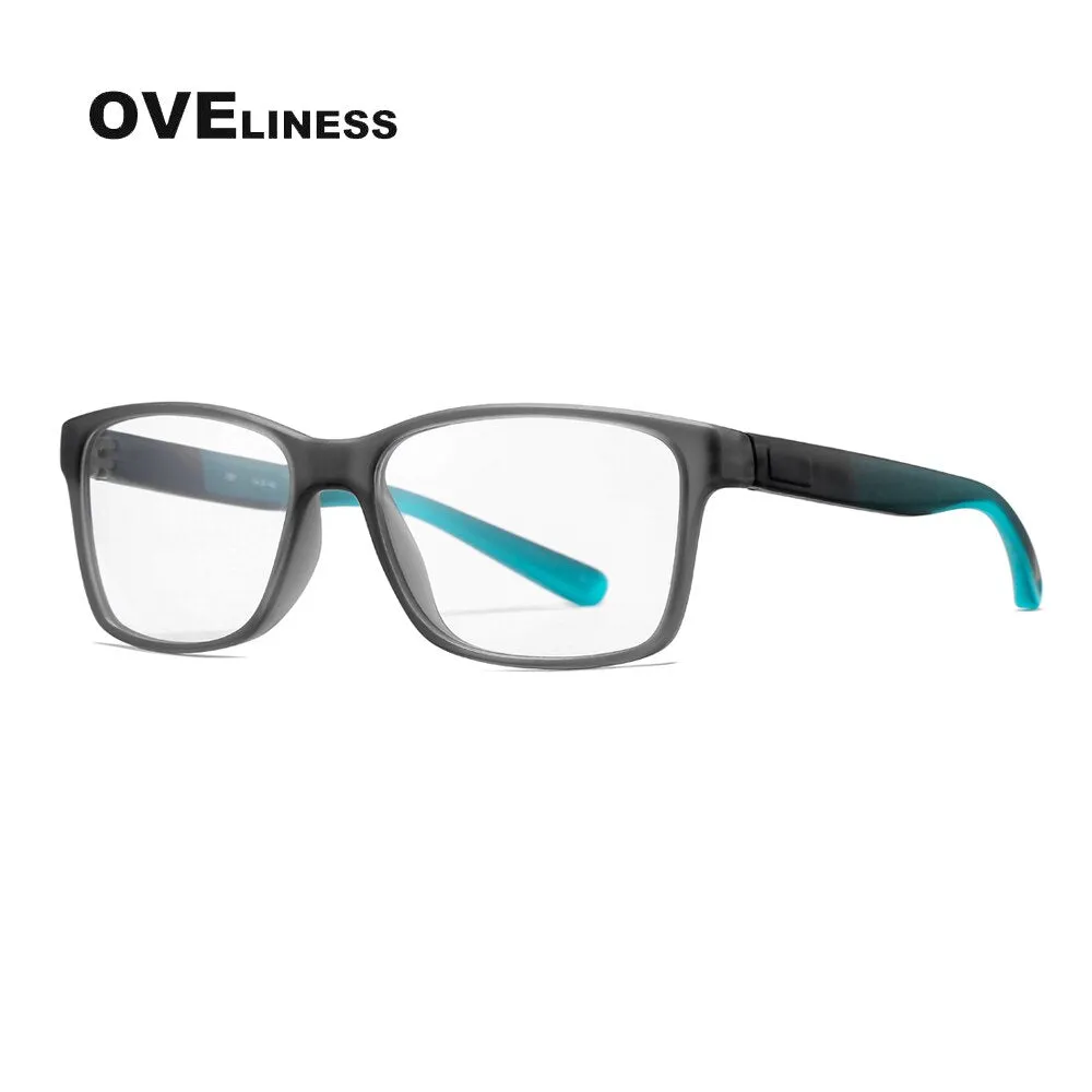 Oveliness Unisex Full Rim Square Tr 90 Titanium Eyeglasses 7091