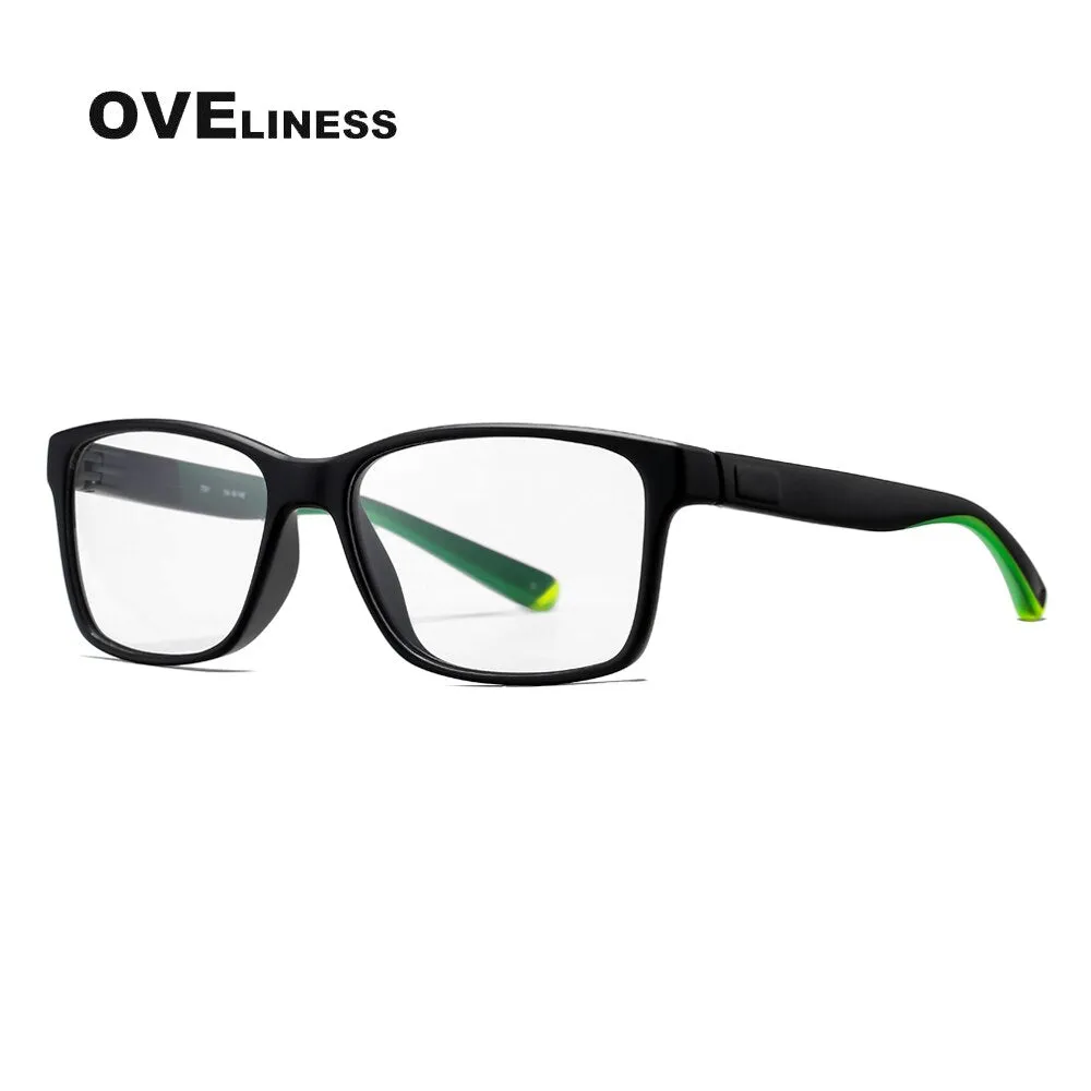 Oveliness Unisex Full Rim Square Tr 90 Titanium Eyeglasses 7091