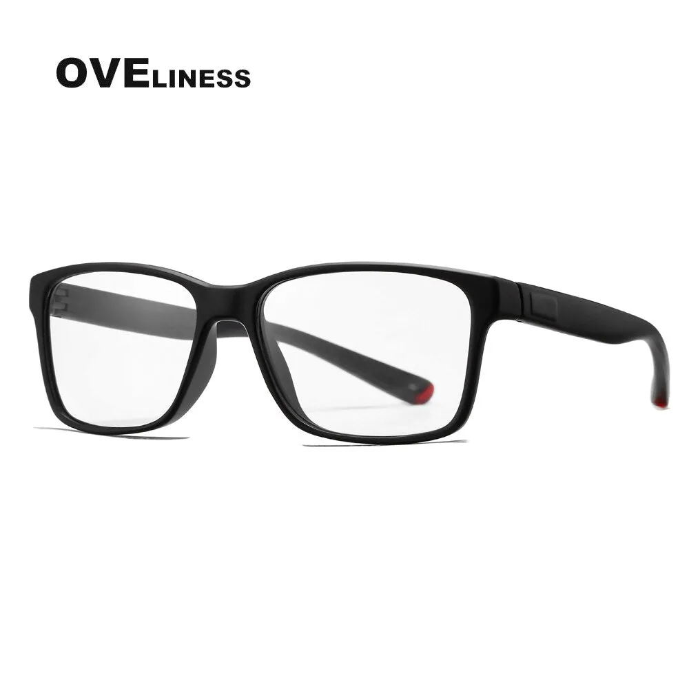 Oveliness Unisex Full Rim Square Tr 90 Titanium Eyeglasses 7091