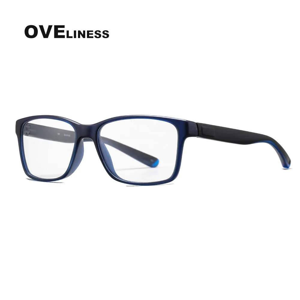 Oveliness Unisex Full Rim Square Tr 90 Titanium Eyeglasses 7091