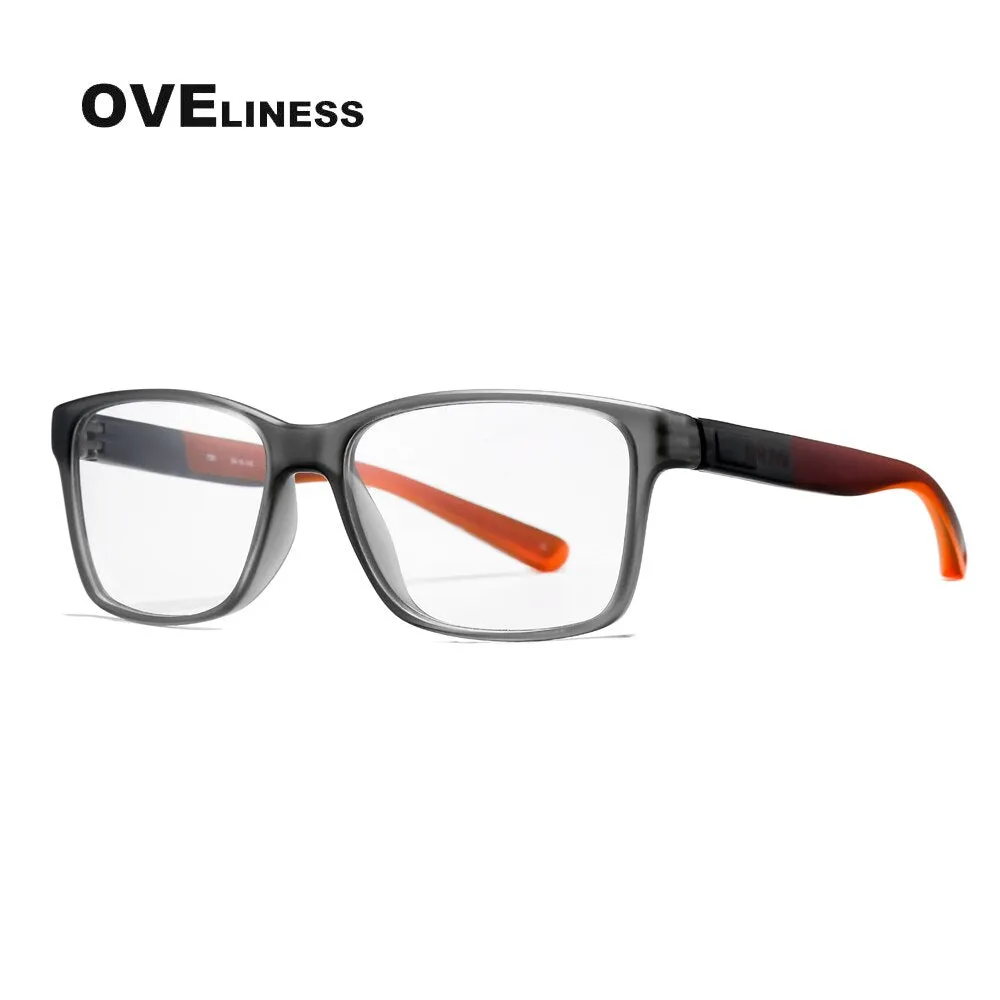 Oveliness Unisex Full Rim Square Tr 90 Titanium Eyeglasses 7091