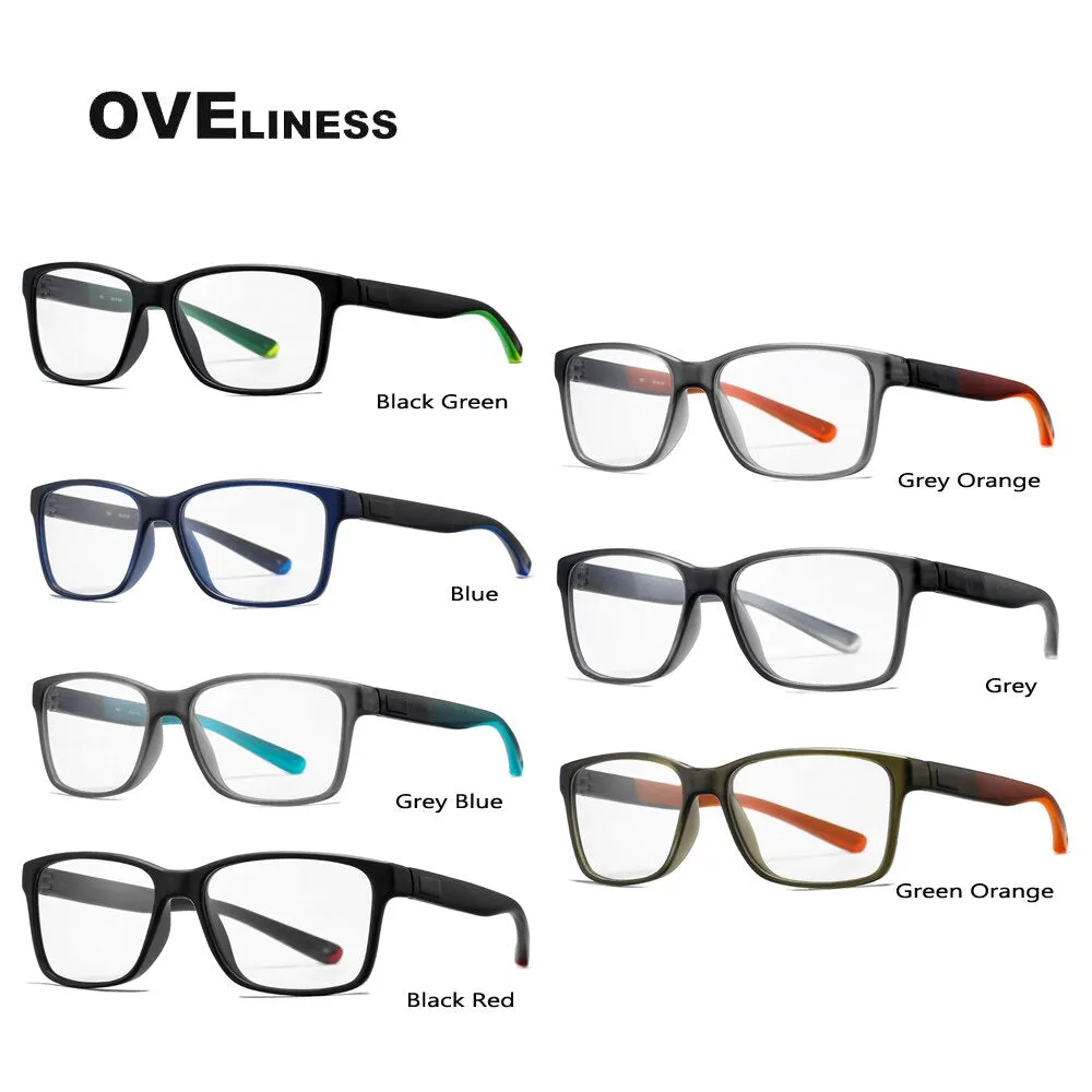 Oveliness Unisex Full Rim Square Tr 90 Titanium Eyeglasses 7091