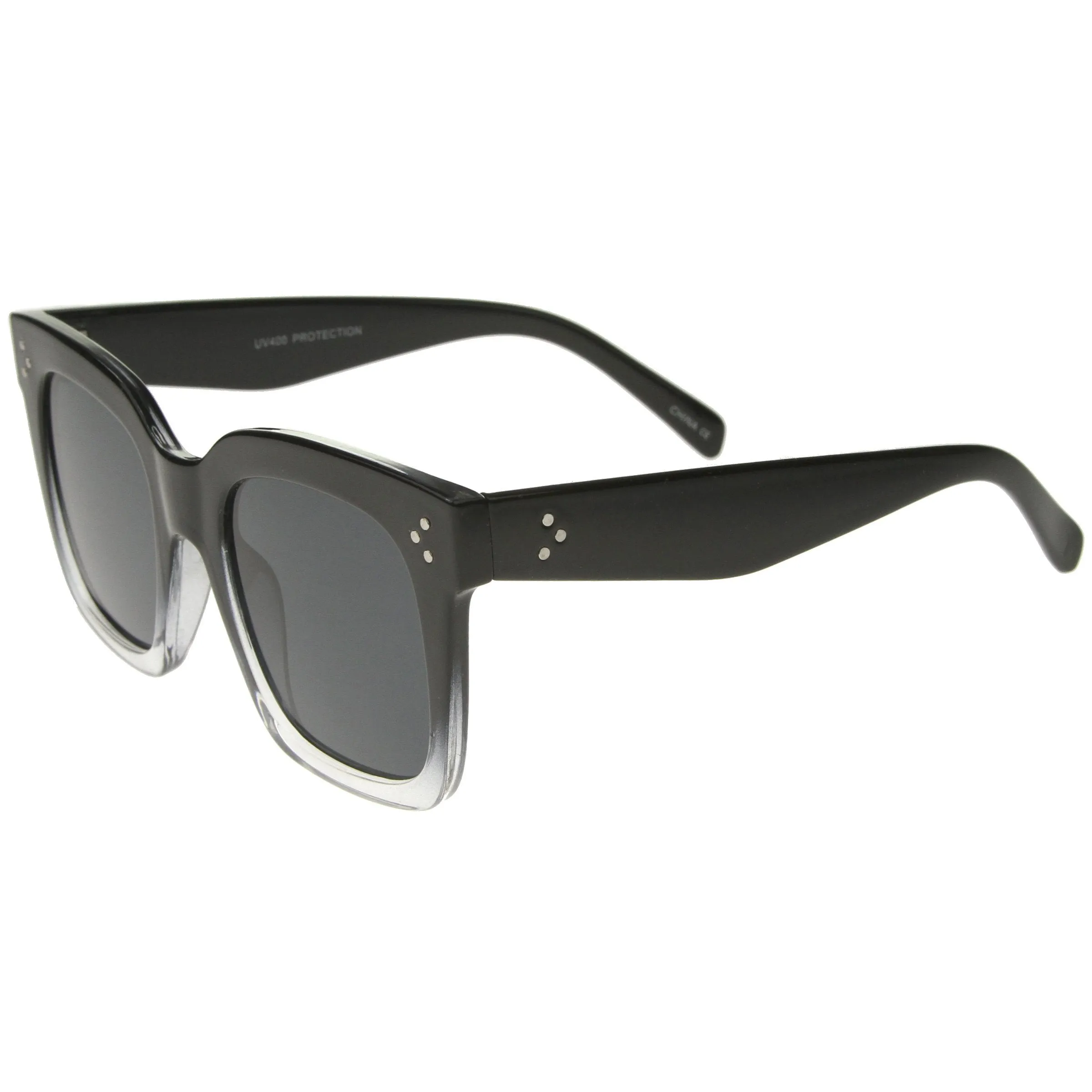 Oversize Square Horned Rim Sunglasses