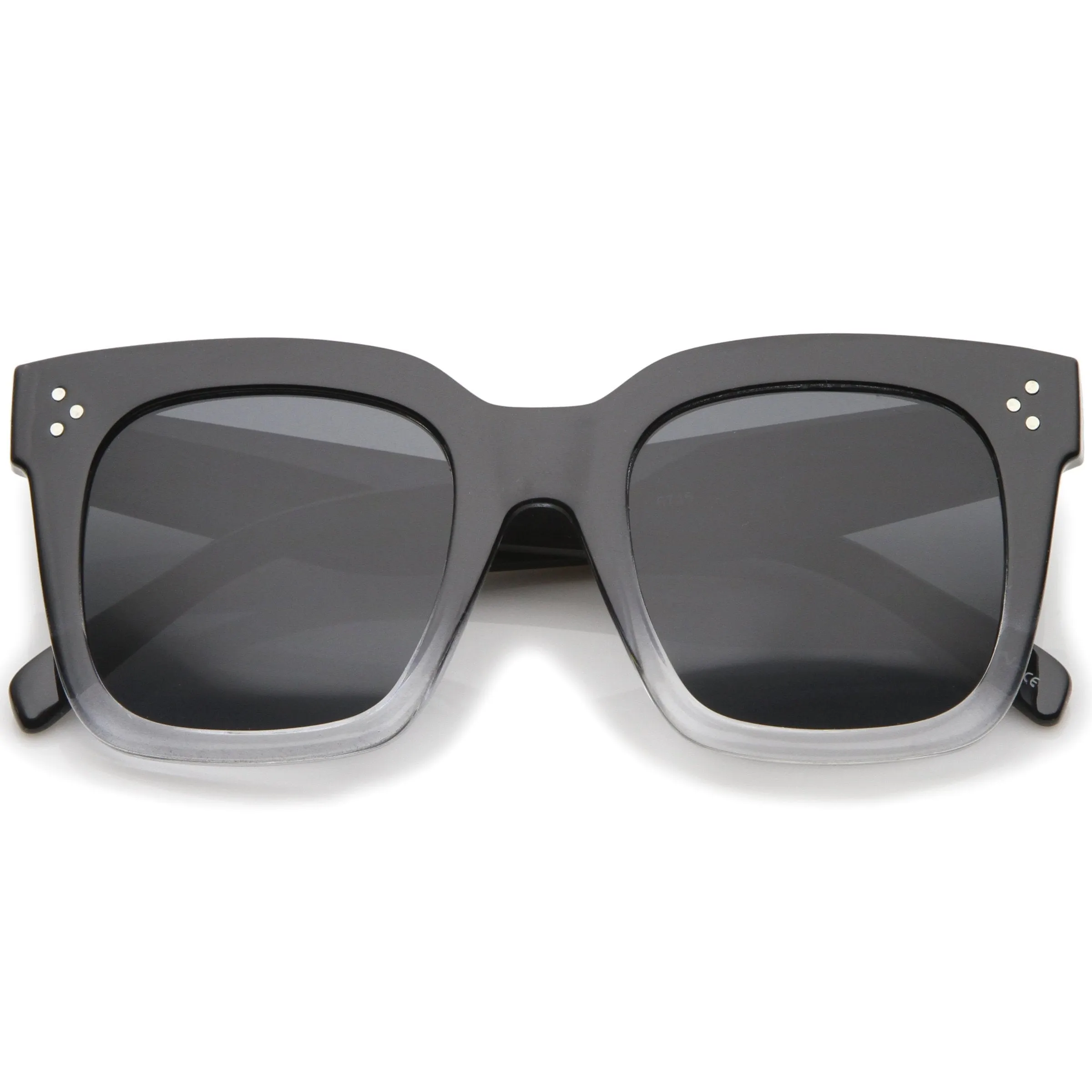 Oversize Square Horned Rim Sunglasses