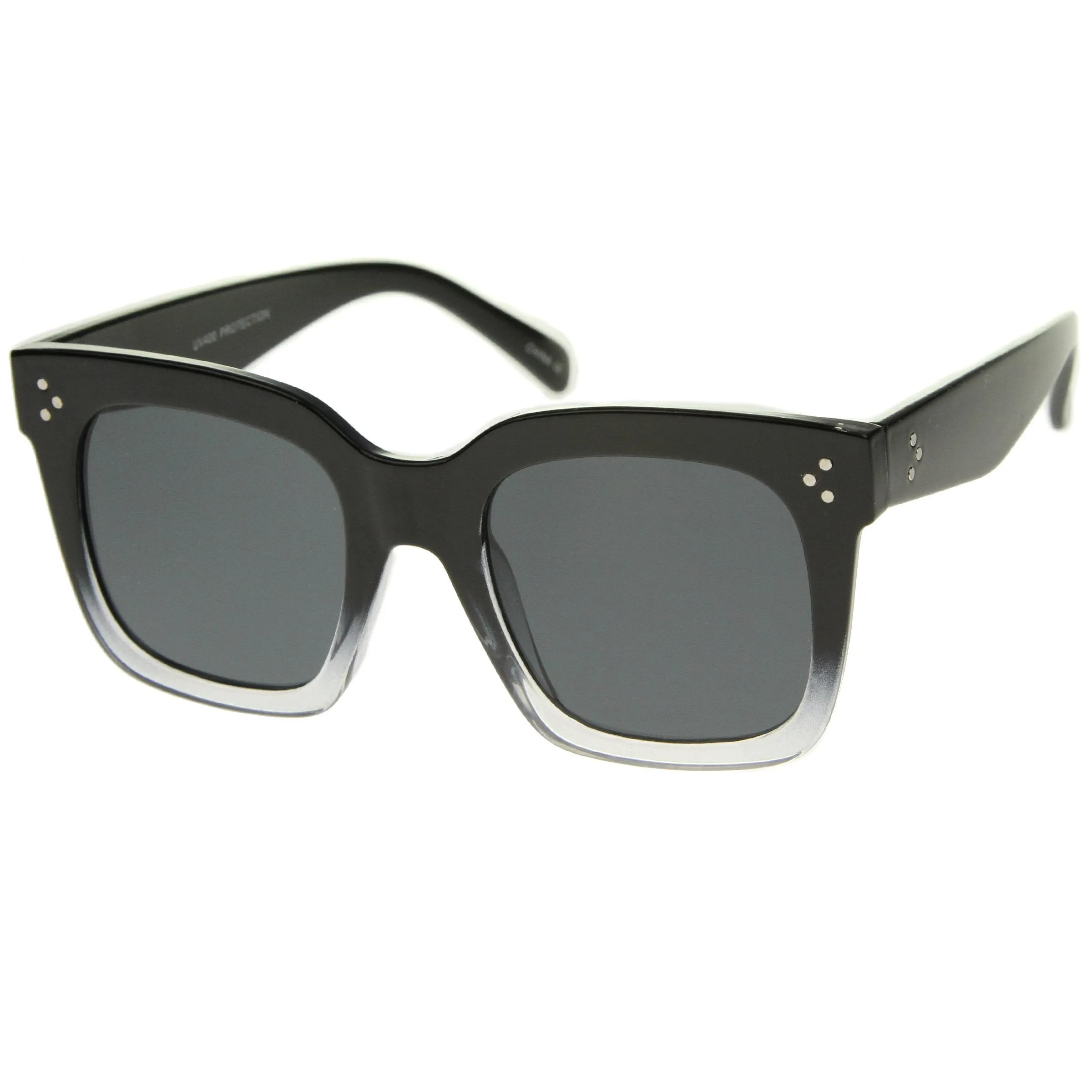 Oversize Square Horned Rim Sunglasses
