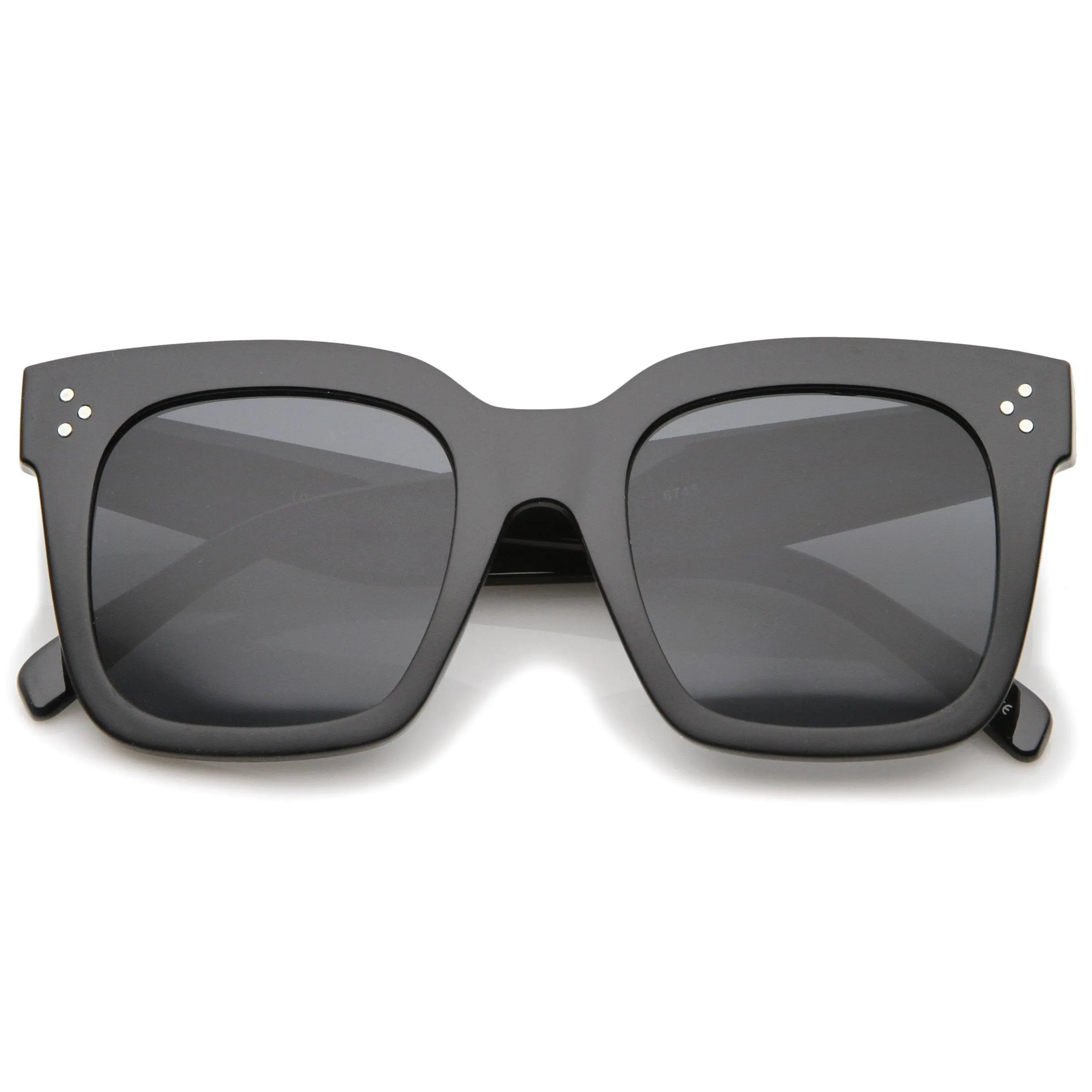 Oversize Square Horned Rim Sunglasses