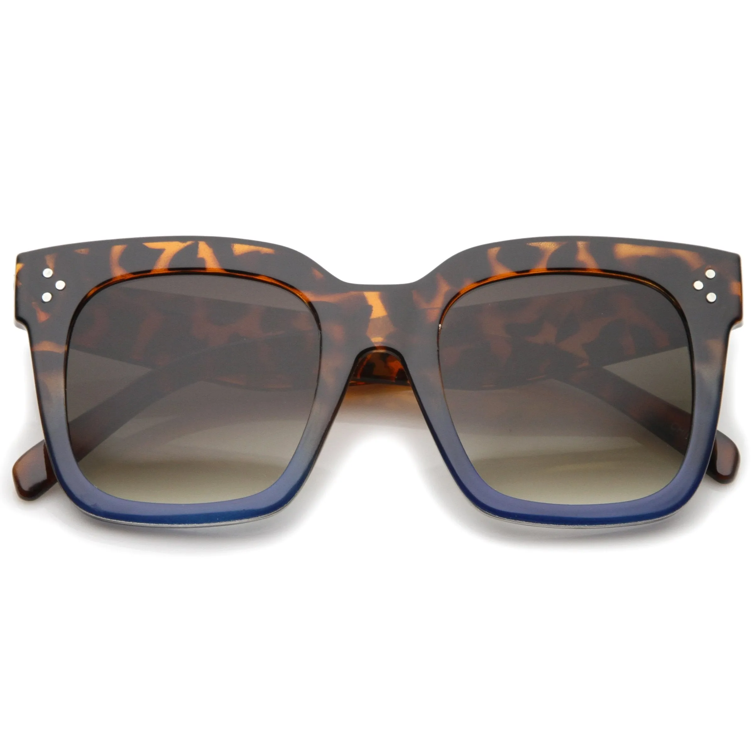 Oversize Square Horned Rim Sunglasses