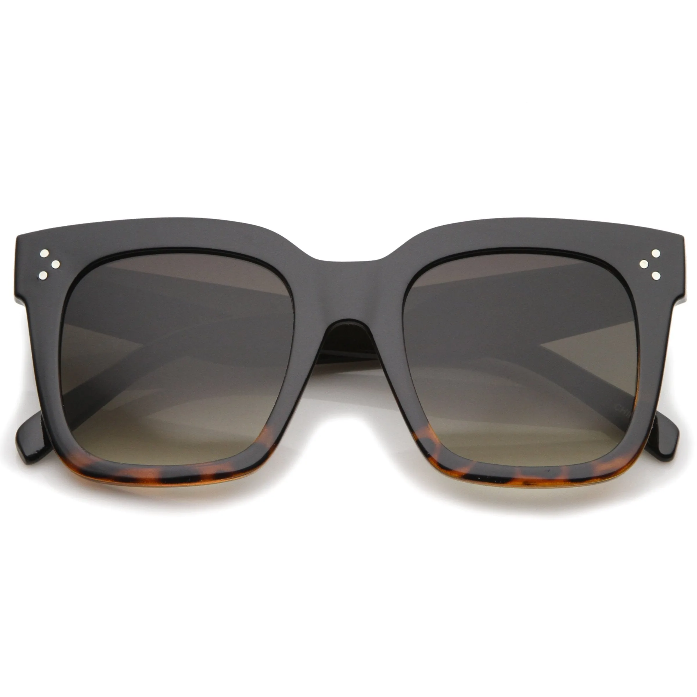 Oversize Square Horned Rim Sunglasses