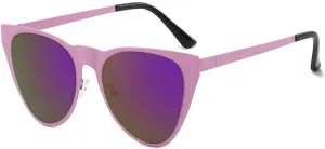 Oversized Cat Eye Women Metal Frame Sunglasses Fashion Mirror Shades UV400 Men Outdoor Sports Driving Vintage Glasses