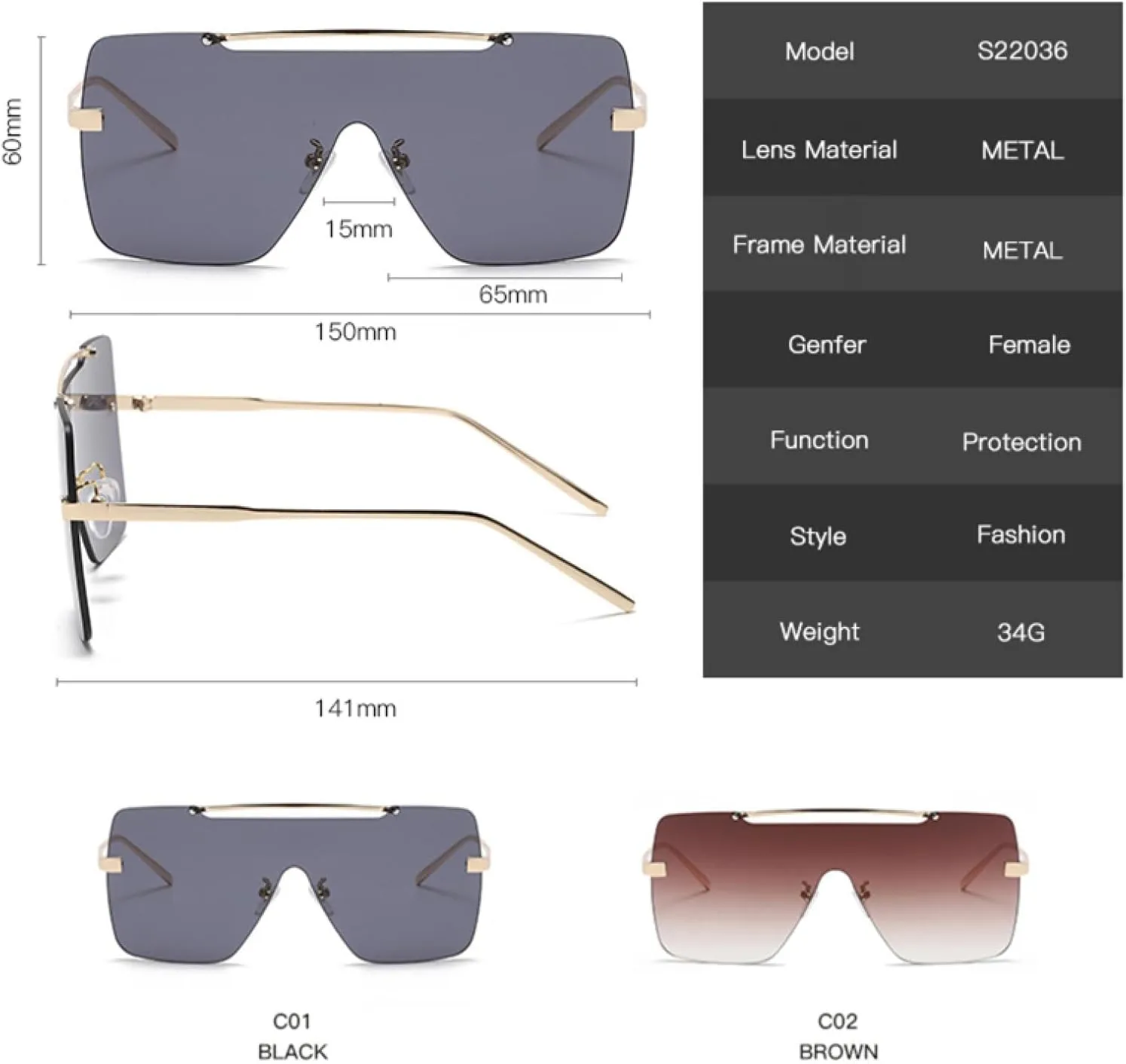 Oversized Sunglasses for Women Fashion Flat Top Gradient Lens One Piece Men Uv400 Outdoor