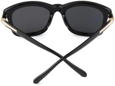 Oversized Sunglasses Men Vintage Retro Black Frame Sun Glasses Women Shades UV400