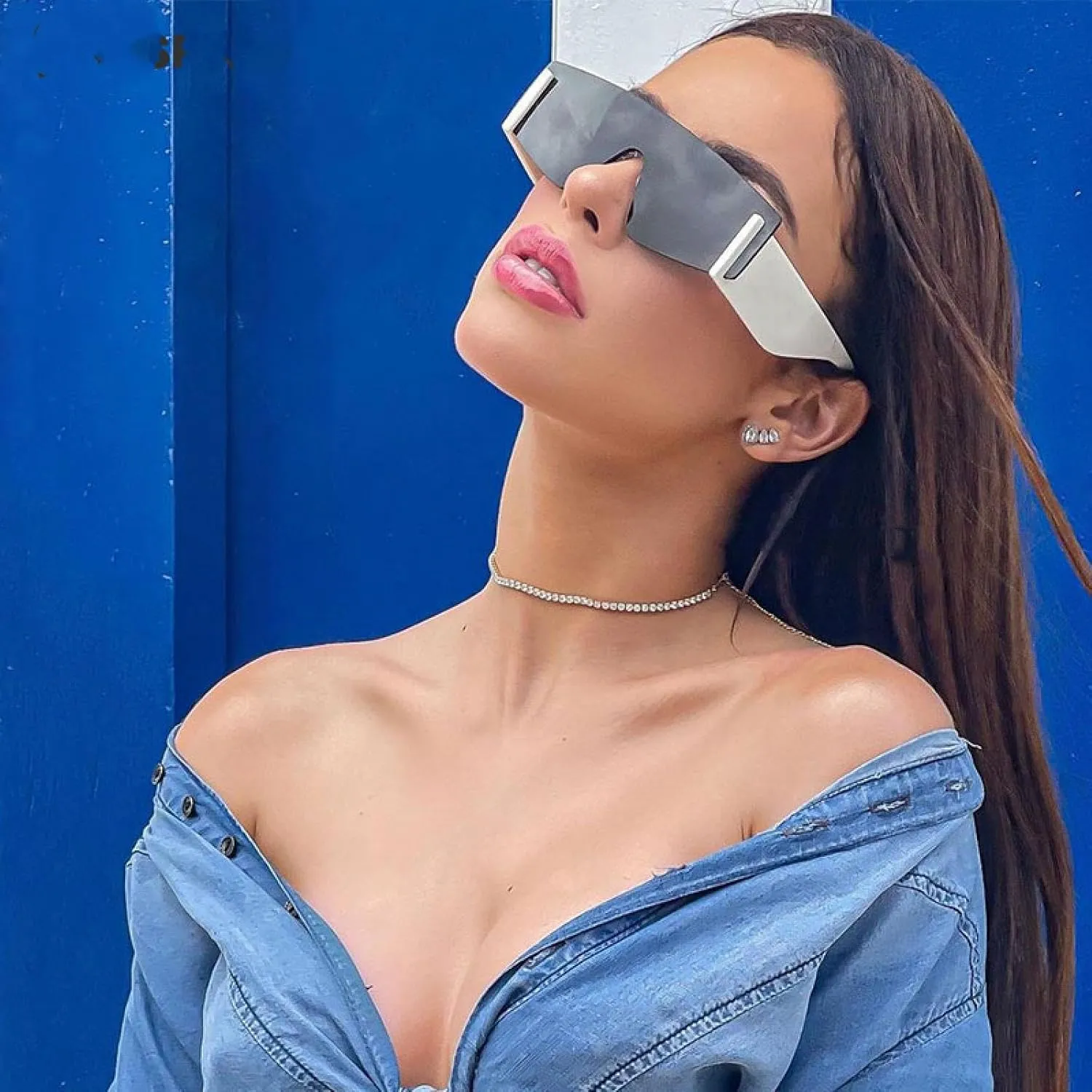 Oversized Sunglasses Women Fashion Shades Uv400 Vintage Men Glasses