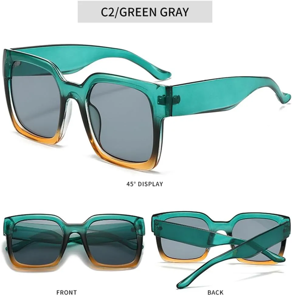 Oversized Sunglasses Women Vintage Gradient Frame Female Sun Glasses Shades UV400