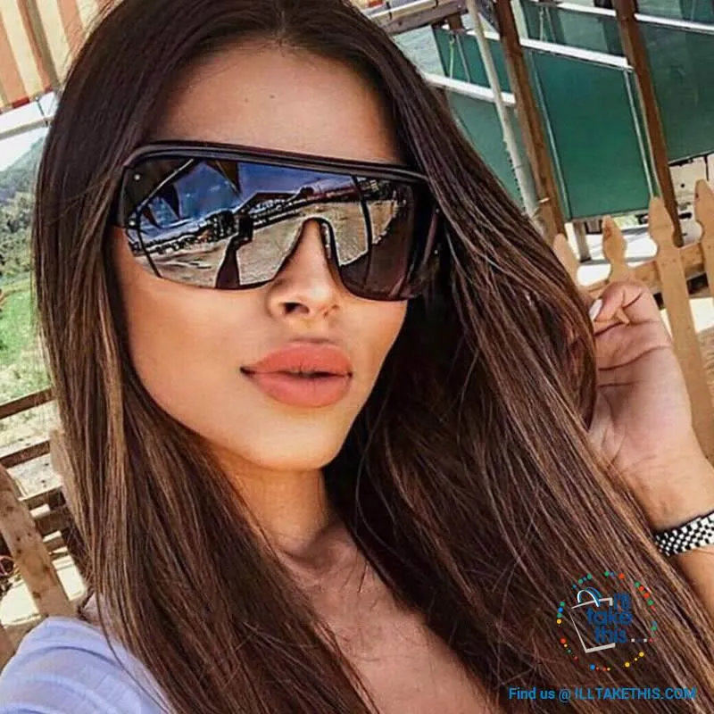 Oversized Vintage Goggle One Piece Gradient SunGlasses UV400 - Unisex 😎 💝