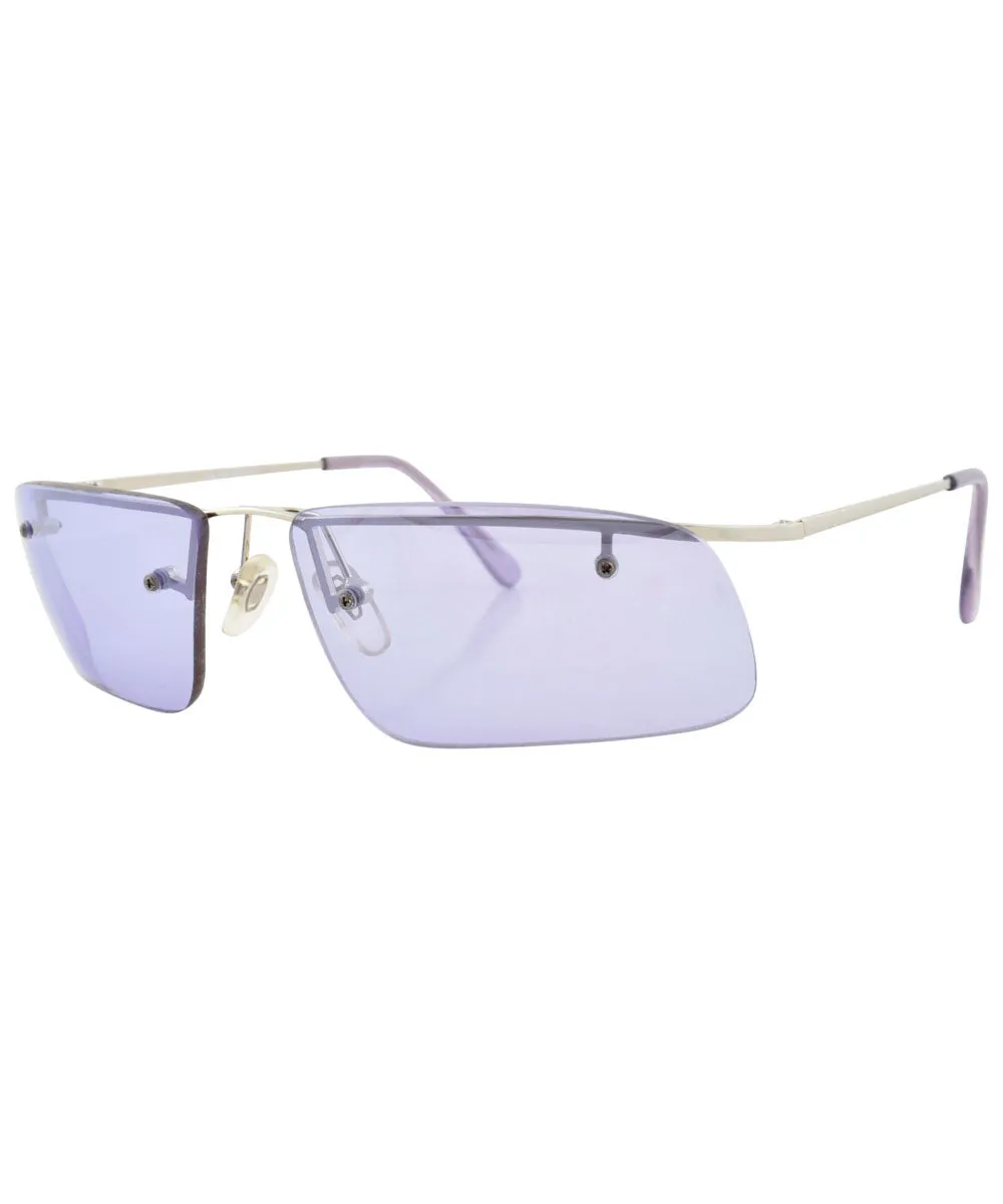 PECKER Purple Rimless Sunglasses