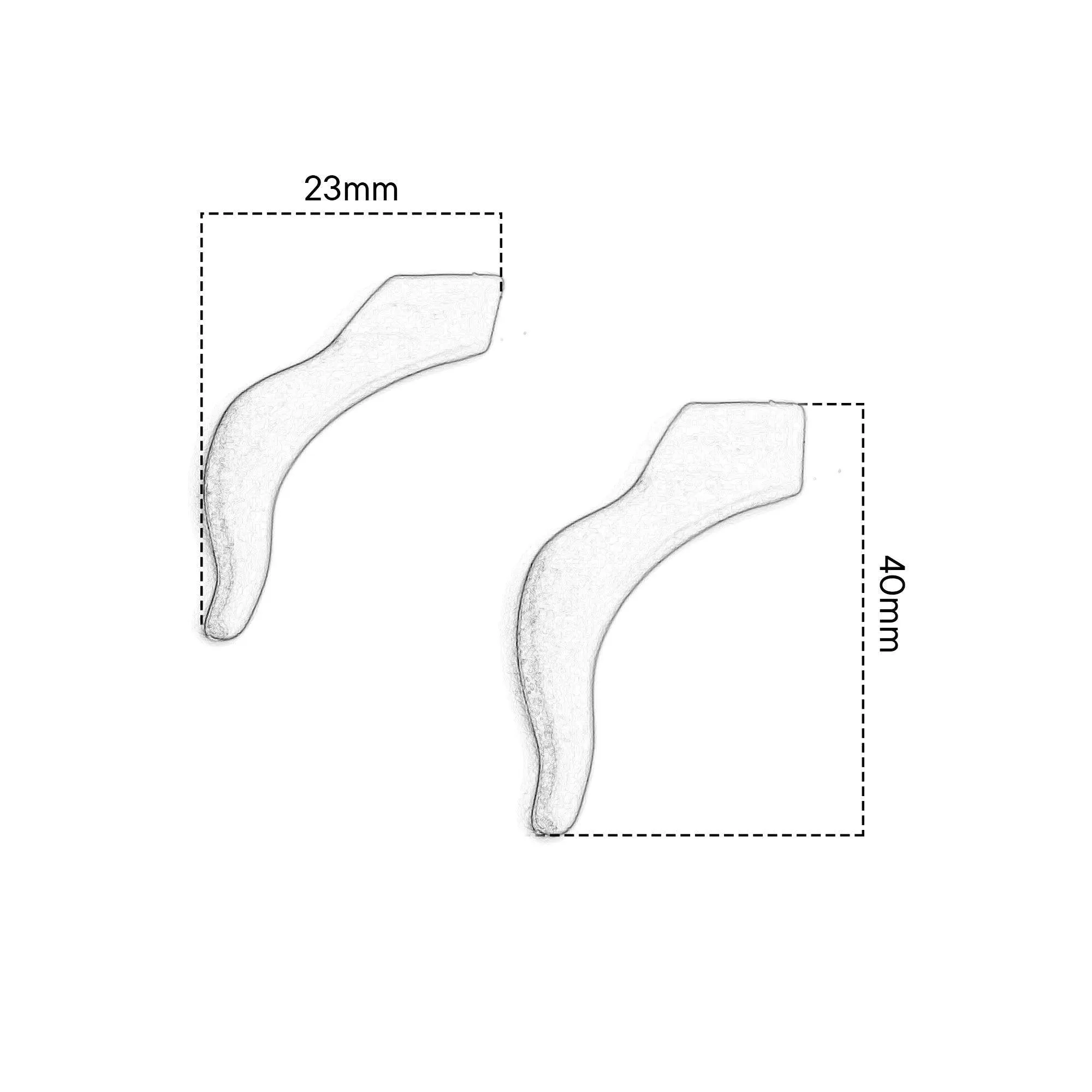 Peculiar SS22A Silicon Rubber Eyeglass Hook End Tips Anti Slip Ear Grip