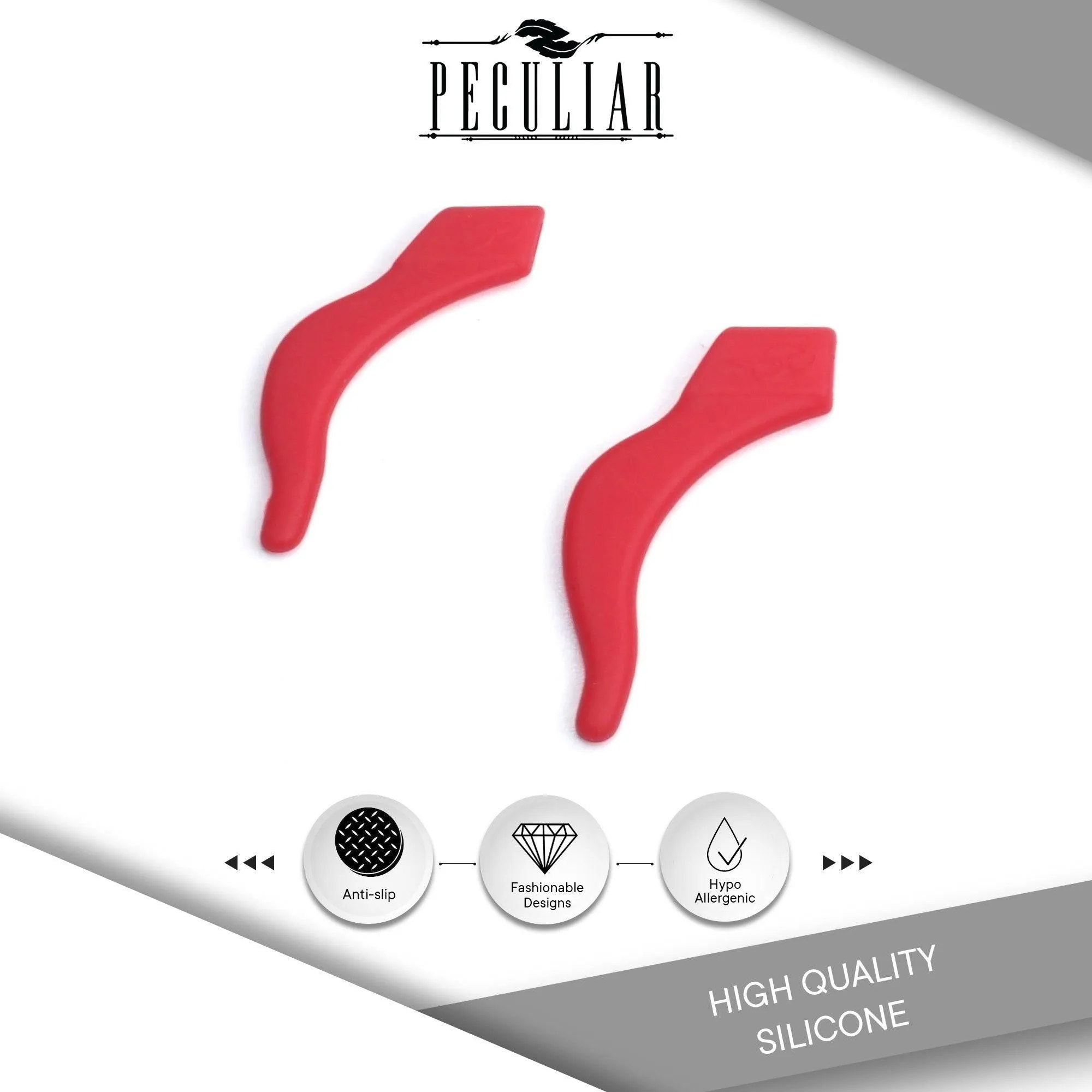 Peculiar SS22A Silicon Rubber Eyeglass Hook End Tips Anti Slip Ear Grip
