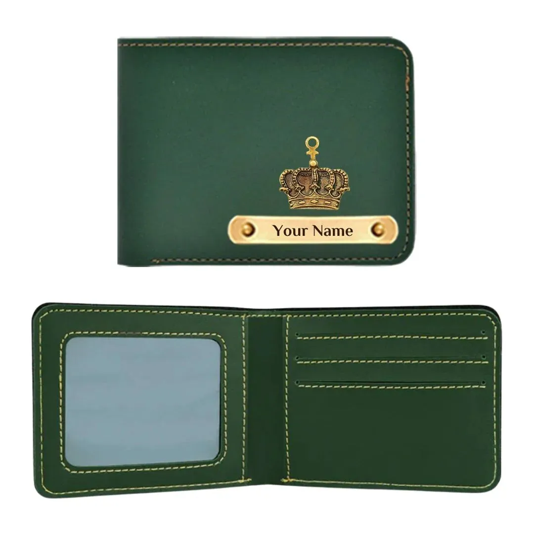 Personalized Green Men's Wallet, Keychain & Sunglasses Case - Stylish Gift Set