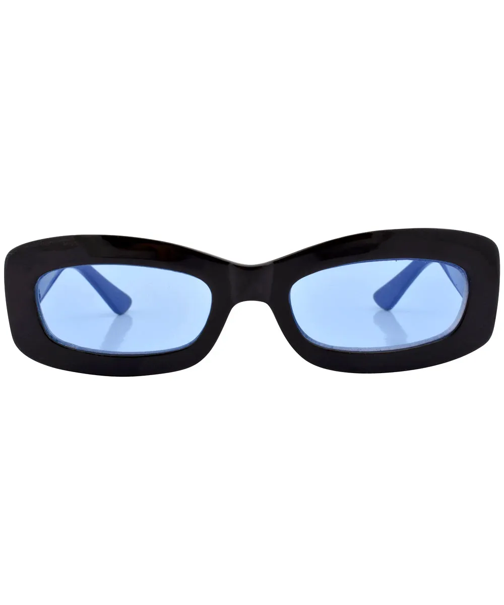 PHONER Black/Blue Square Sunglasses