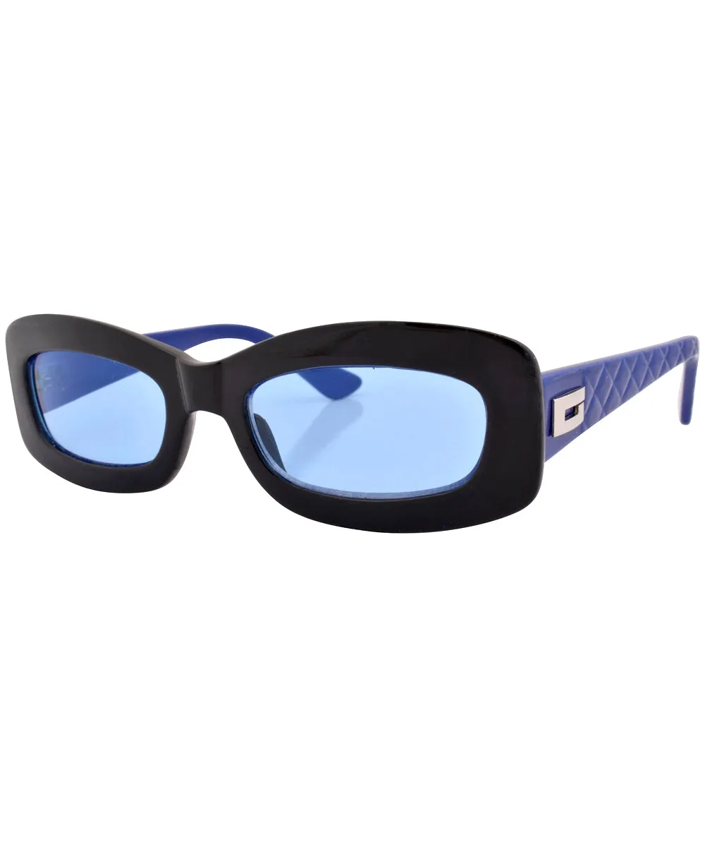 PHONER Black/Blue Square Sunglasses