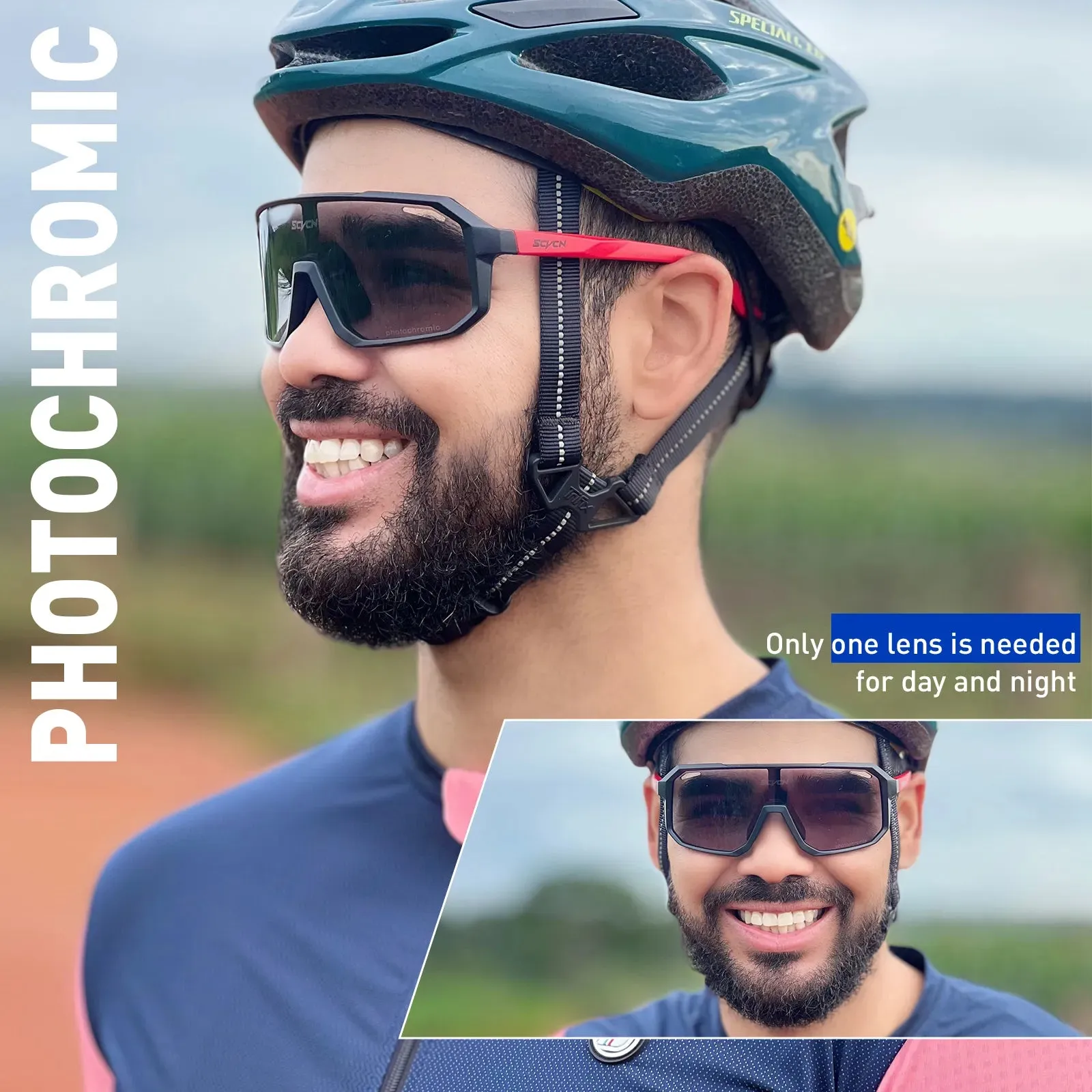 Photochromic Glasses Cycling Sunglasses for Women Sports Running MTB Biking Eyewear Men Road Mountain Bike Bicycle Goggles