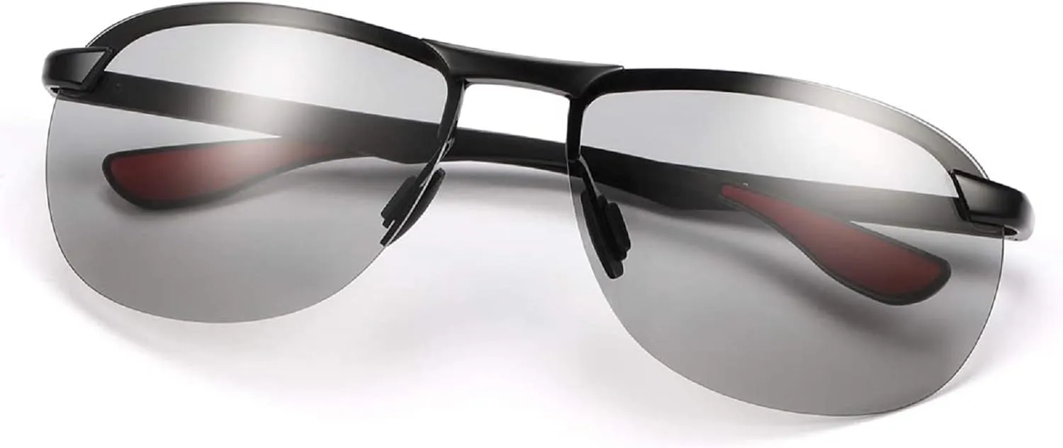 Photochromic Polarized Sunglasses For Men Women UV Protection Round Clear Driving Glasses Anti Glare Eyewear Glasses