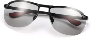 Photochromic Polarized Sunglasses For Men Women UV Protection Round Clear Driving Glasses Anti Glare Eyewear Glasses