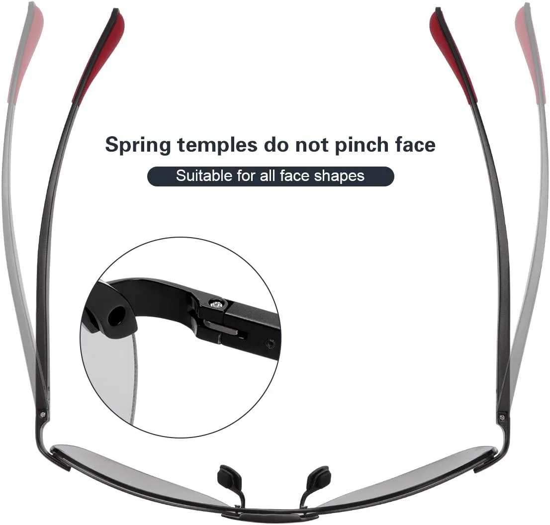 Photochromic Polarized Sunglasses For Men Women UV Protection Round Clear Driving Glasses Anti Glare Eyewear Glasses