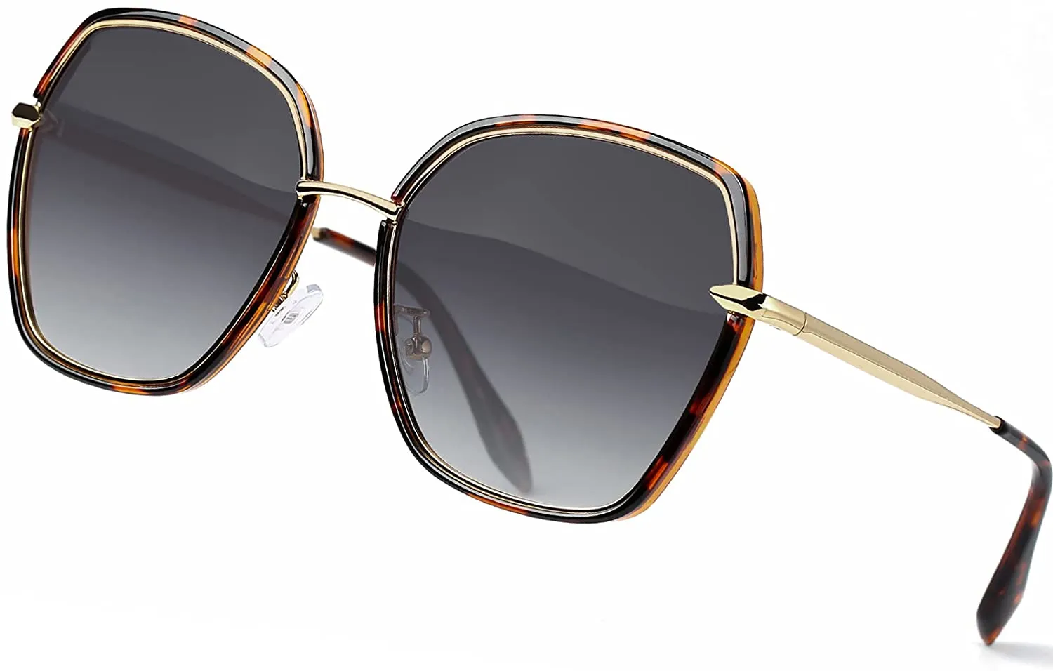 Polarized Black UV Protection Oversized Square Sun Glasses